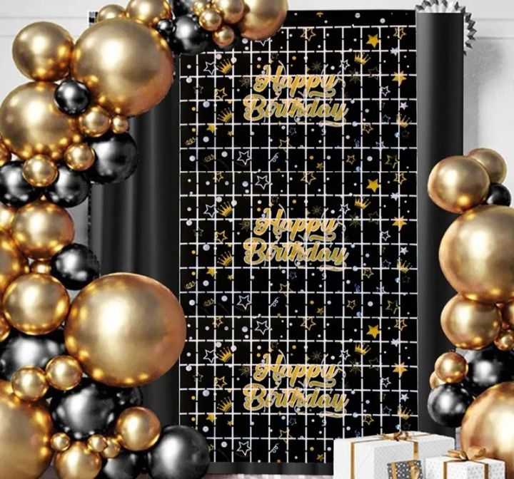 Happy Birthday Printed Fringes / Foil Curtains Best for Back Drop Wall Decoration for Birthday and Parties Celebration