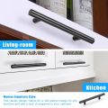 8 Inch Matte Black Cabinet Pulls Kitchen Cabinet Handles - Black Drawer Pulls Stainless Steel Cabinet Hardware, Door Handles for Cabinets, Cupboard, Pack Of 2, 4, 10 And 20.. 