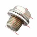2Pcs Oil Pan Drain Bolt Plug with Washer for Acura Honda Accord Civic 90009-R70-A00. 