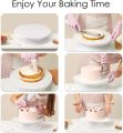Cake Turn Table Cake Decorating Icing Rotating Turntable Stand White Plastic Fondant Diy Baking Rotating Tray. 