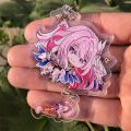 Honkai Impact 3 Elysia Yae Sakura Raiden Mei Keychain Accessories Anime Game Backpack Pendant Prop Badge Gift. 