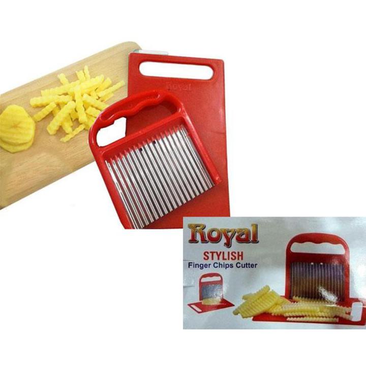 Pack Of 2 Finger Potato Chips Cutter Slicer with Cutting Board Sharpe Cutter spiral chips cutter machine peeler Like Lays