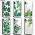 Summer Retro Banana Leaves Phone Case Clear for iphone 12 11 Pro max mini XS 8 7 6 6S Plus X 5S SE 2020 XR cover. 