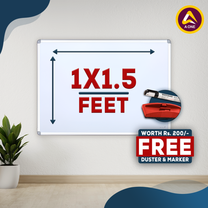 Whiteboard Excellent Quality Whiteboard (1 ft. x 1.5 ft.) White Board With Free Duster And Marker