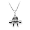 【ALLGOOD】Classic Charm Sporty Style Dumbbell Pendant Fitness Necklace Weightlifting Pendant Necklaces For Male Men Fitness Enthusiast. 