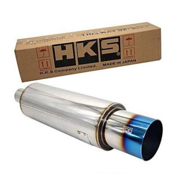 HKS EXHAUST SILENCER PIPE FOR ALL CARS AND BIKE  large SIZE FOR ALL CARS