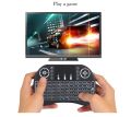RF500 Mini Keyboard For Mobile, Android Boxes, Laptops, LED Etc With Backlight Feature - QWERTY Keyboard - Rechargeable - Touch Mousepad. 