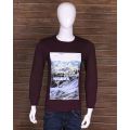 Maroon Woolen Sweat Shirts for Men - GTS-B2189. 