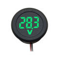 DC 4-100V LED Digital Display Round Two-wire Voltmeter DC Digital Car Voltage Current Meter Volt Detector Tester Monitor. 