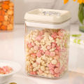 Felli Flip-Tite Acrylic Airtight Food Storage Container With Flip Lid 3 Different Size| Leak Proof, BPA Free Plastic Container For Kitchen | Easy To Open Ring Handle | Stackable Multipurpose Jar Canister. 