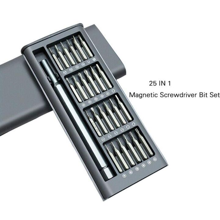 Precision Screw driver Set 24 in 1, Magnetic Driver Bits Set Repair Tool with Alluminum Box Multi-Purpose Screwdriver Set, Professional Repairing Tool Kits