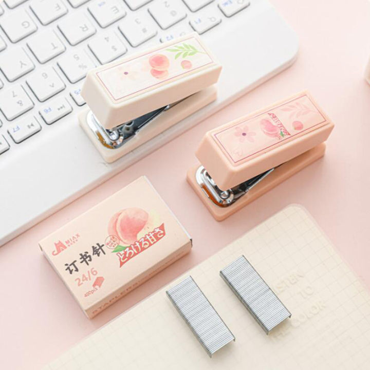 2024%20Ins%20Cute%20Peach%20Mini%20Stapler%20with%20400pcs%2024/6%20Staples%20Kawaii%20Bookbinding%20Machine%20Portable%20Paper%20File%20Documents%20Binder%20Office%20Myhappinessisyou%20-%20Image%204