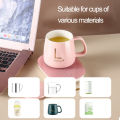 Multipurpose 350 ML 55℃ Intelligent Constant Thermostatic USB charging Ceramic Coffee Mug Warmer, USB coaster Warmer Pad Electric Beverage Warmer with Auto Shut Off and Heating Function Electric Beverage Warmer Plate 220V 15W. 
