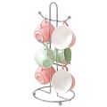 High Quality Stainless Steel Six Mug Glass Tea Cup Holder Stand Modern Style Household Kitchen Glass Organizer - Hanging Organizer Drainer Cup Coffee Cup Stand. 