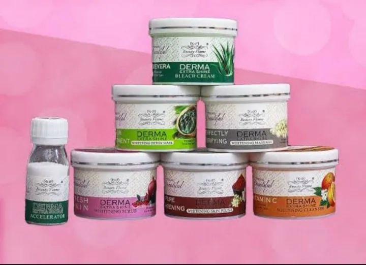 Derma%20Extra%20Shine%20Complete%20Facial%20Kit%20Deal%20%7C%208%20in%201%20Whitening%20&%20Brightening%20Facial%20Set%20with%20Bleach,%20Cleanser,%20Scrub,%20Mask,%20Cream,%20Massage%20&%20Tools%20%7C%20Instant%20Glow%20&%20Fairness%20Skincare%20Kit%20for%20Women%20-%20Image%202