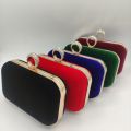 Latest Velvet Clutch for women Wallet Black Blue Green Red Maroon Wedding  Bridal Party fancy  clutch for women with chain bags for girls purses for girls wallets for women purse for women purse for girls stylish hand bag. 