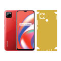 Back Paper For Realme C12 Self Adhesive Lamination Anti-Stain 0200 Golden Sheet Wrap Cover. 