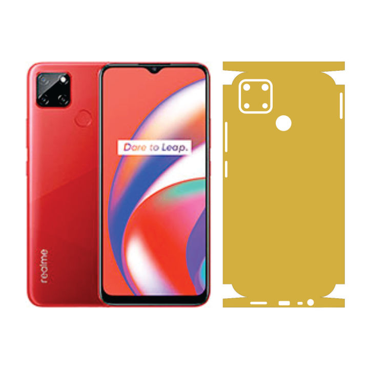 Back Paper For Realme C12 Self Adhesive Lamination Anti-Stain 0200 Golden Sheet Wrap Cover
