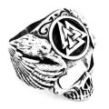 Hot Sale Cool Skull Ring Vikings Paiens Symbols Vintage Alloy For Men Ring. 