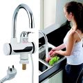 110V Instant Tankless Electric Water Heater Faucet 360 Rotating Hot Water Faucet with LED Digital Display Fast Heating Tap for Kitchen Bathroom Big Under Bend. 