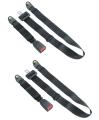 Car Seat Belts Set - Universal 2 Pics Black Color Front Seats Belts. 