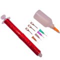 mehndi injection pen kit mehndi pen with 1 bottle & 8 nozzles for creating henna mehndi designs- diy mehndi applicator tool kit. 