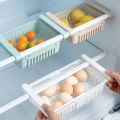 High Quality Unbreakable Adjustable & Stretchable Plastic Fridge Storage Basket , Space Sever For Food Vegetable And Spices Storage Basket , Fruit Organizer Drawer Cabinet Space Saver Basket For Refrigerator (Large Size) (MULTICOLOR). 