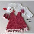 Baby Crochet frocks Full Set (You can also order different colours and size). 