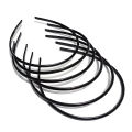 Pack of 6 Thin Plastic Headbands - Black, Red & Blue for Women & Girls. 