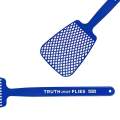 【BestGo】Truth Over Flies Swatter Fly Swatters Sticker Flexible Long Handle Manual Swat Mosquitoes. 