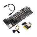 Ecocc PCIE Riser 009S Plus Riser PCI E PCI Express X1 to X16 Dual 6Pin for Graphic Card GPU Miner Mining. 