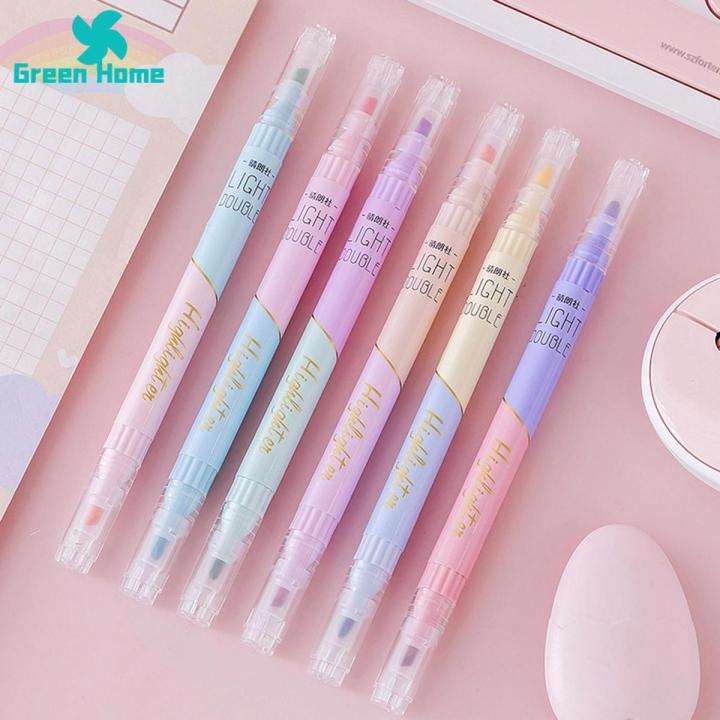 Green Home Highlighter Pen Write Fluently 12 Colors DIY Scrapbooking Note Book Writing Highlighter