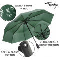 TRENDZIO Outdoor Fully Auto Close Open Push Button Folding Umbrella Travel Umbrella 8 Ribs Super Strength Strong Straight Umbrella Portable Umbrella for Rain Sun. 