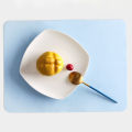 Kids Place Mat Square Shape Heat Insulation Silicone Kitchen Kids Dinner Mat for Home. 
