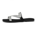 Women Rhinestone Inlaid Anti-Slip Sandals Slippers Flip Flops Flat Shoes. 
