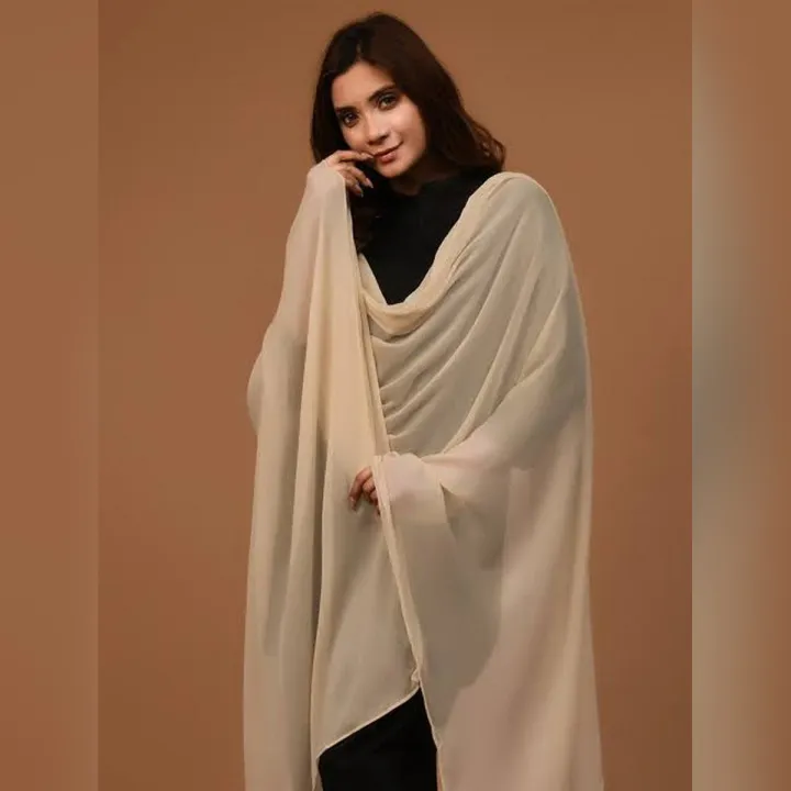 Crinkle Dupatta (WHITE) main image 1