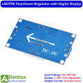LM2596 3A Step Down Buck Converter Module with Digital Voltmeter Display, Adjustable DC-DC 4V–40V to 1.25V–37V Regulator for Arduino, LED & Battery Applications by Electrica. 