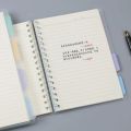 Transparent Cover Multi Subject Notebook. 