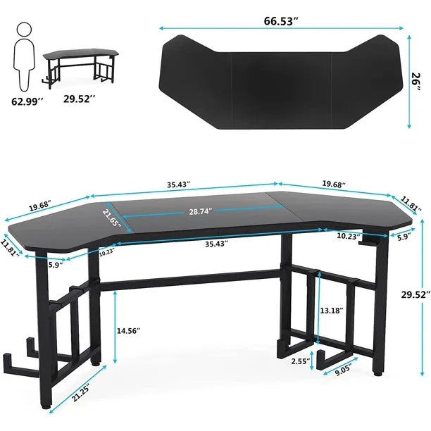 60%20inch"%20Gaming%20Desk,%20Ergonomic%20Wing%20Shaped%20Gaming%20Computer%20Desk%20with%20Hoster%20Holder%20Headphone%20Hook%20for%20Home%20Office,%20Black%20(custimzed)%20-%20Image%205