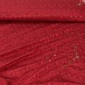 Mahogany Silk Embroidered Bed Sheet Set. 