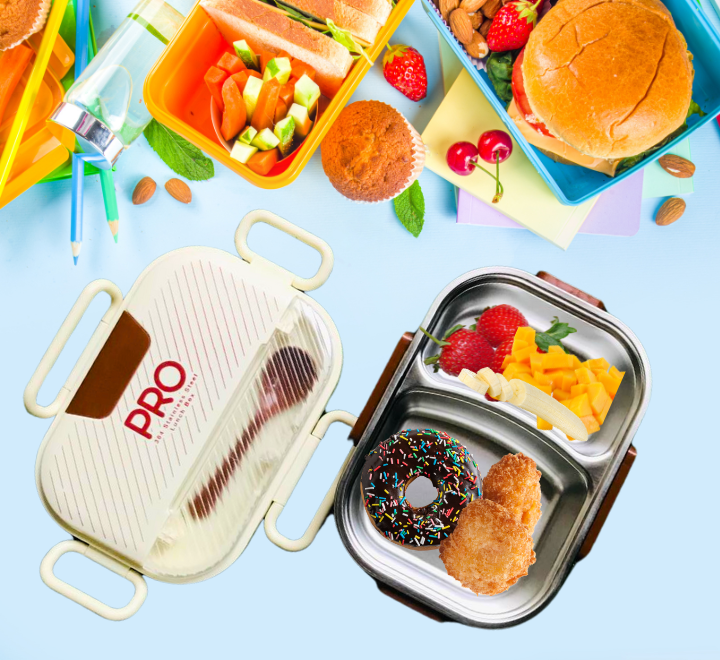 Stainless Steel Leakproof Lunch Box Tiffin Box for Home Outdoor Travel Camping Hiking Office University