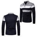 Polo Shirt Contrast Colors Slim Winter Top. 
