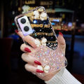 For OPPO F21 Pro (5G) Back Cover Luxury 3D Diamond Butterfly Shiny Glitter Gold Foil Space Starry Cases Clear Soft Silicone Bumper Mobile Phone Case for Girls Boy. 