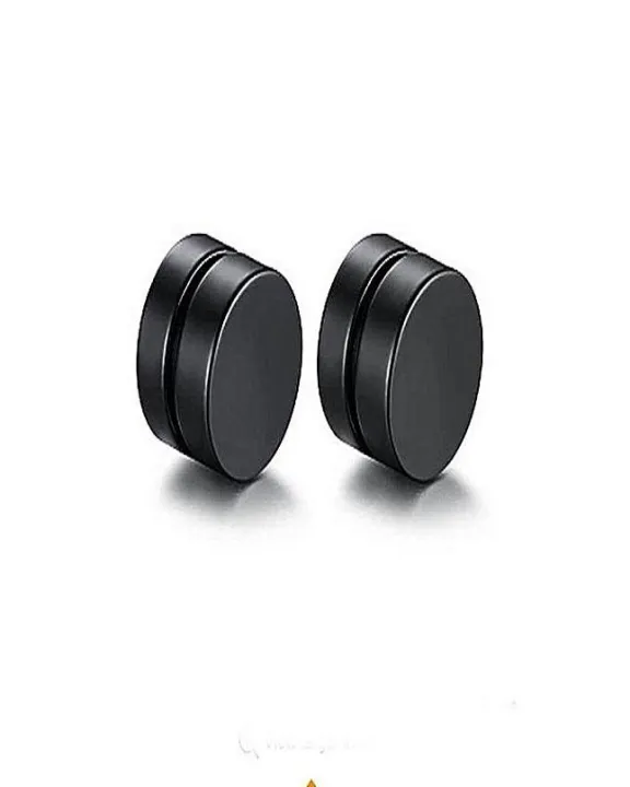 Lahore%20Cart%20Black%20Magnetic%20Round%20Earrings%20For%20Men%20-%20Image%203