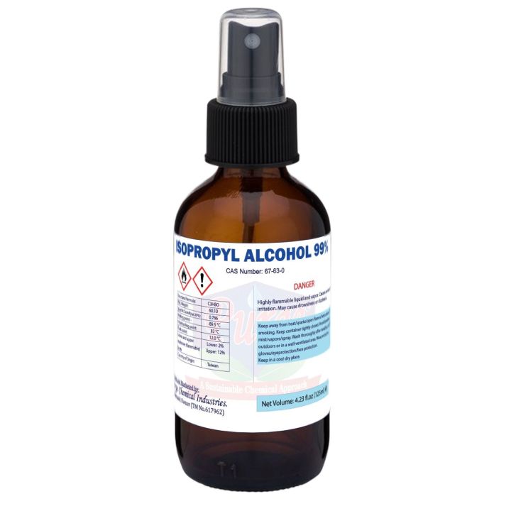 Purge Isopropyl Alcohol 99% 125ml mist spray - Isopropanol (IPA) 0.125L - Disinfectant - Medical Grade - For Cleaning Electronics, Art and Craft, Painting - IPA 99%