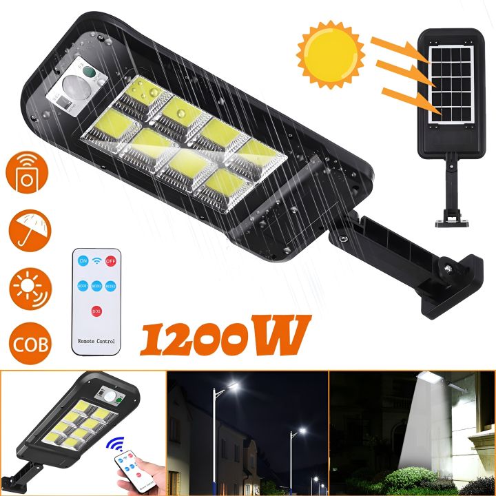 Imported 30W 4000mah COB LEDs ip67 Waterproof Solar Light PIR Motion Sensor Remote Control solar lights Garden Lamp Outdoor Solar Street Lamp Street Lights