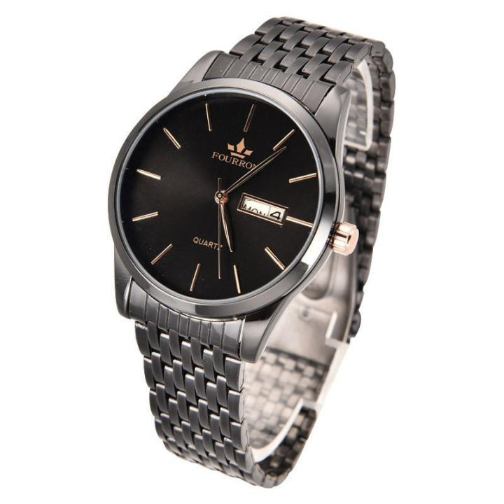 FOURRON%20Men's%20Waterproof%20Calendar%20Ultra-thin%20Stainless%20Steel%20Strap%20Quartz%20Watch%20-%20Image%203