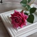 1 Pc Beautiful Artificial Fake Rose Flower with Leaf Wedding Party Home Decor. 