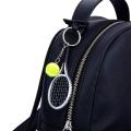 12 Pcs Tennis Racket Keychain Mini Keychain Fashionable Tennis Ball Split Ring Keychain for Sport Lovers Team. 
