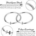 1Pair Retractable Earrings No Need Piercing Men Women Classic Hip-hop Hoop Earrings Kolczyki Jewelry. 